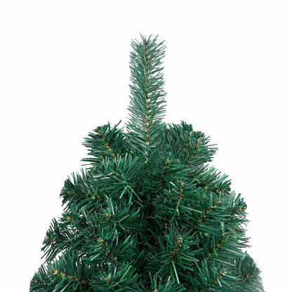 Artificial Half Pre-lit Christmas Tree with Ball Set Green 82.7"