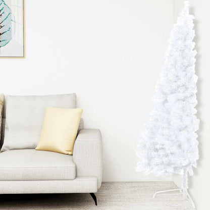 Artificial Half Pre-lit Christmas Tree with Ball Set White 47.2"