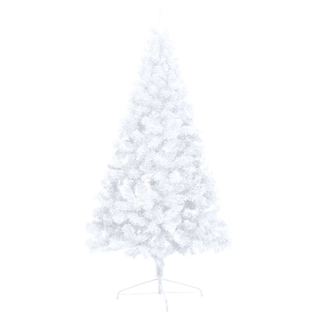 Artificial Half Pre-lit Christmas Tree with Ball Set White 47.2"