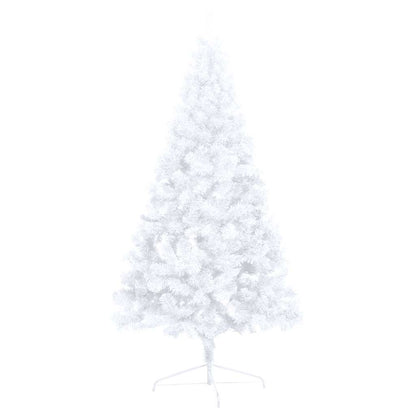 Artificial Half Pre-lit Christmas Tree with Ball Set White 47.2"