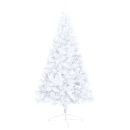 Artificial Half Pre-lit Christmas Tree with Ball Set White 59.1"