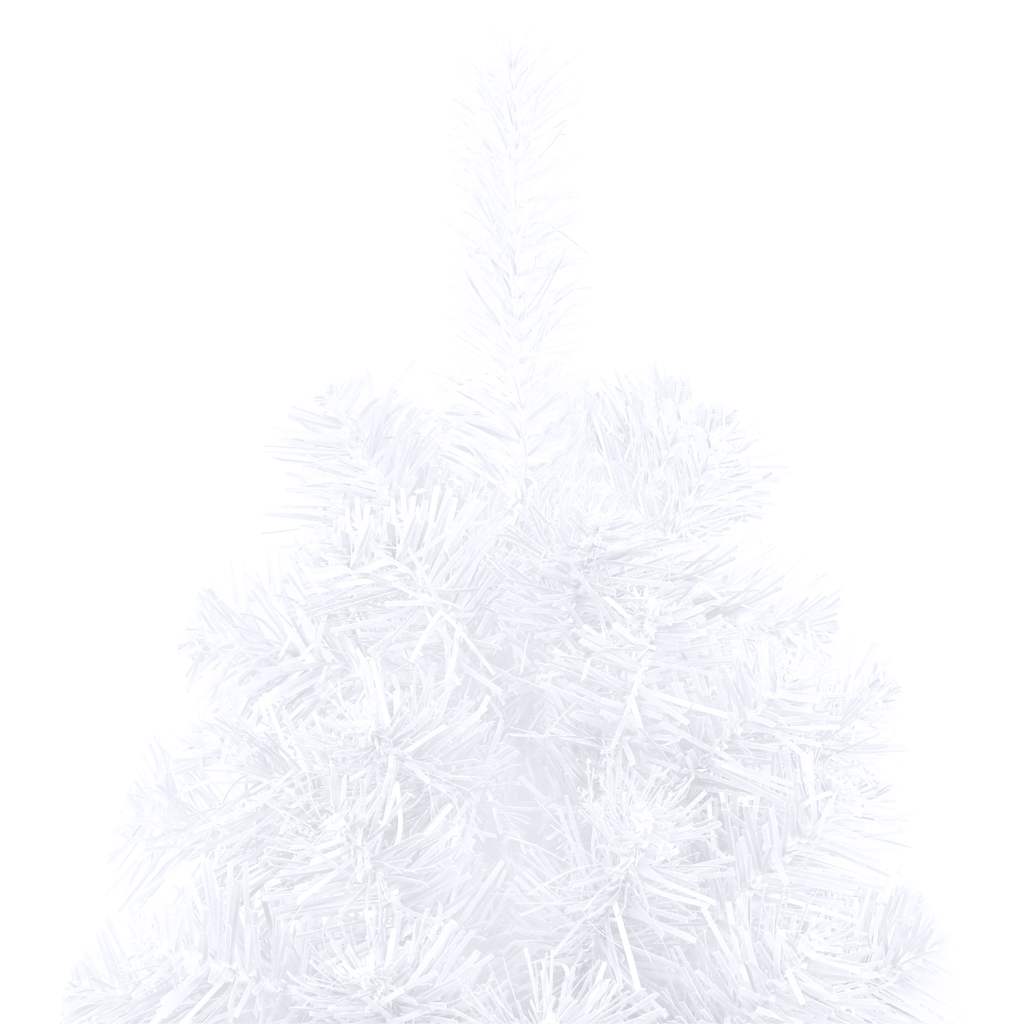 Artificial Half Pre-lit Christmas Tree with Ball Set White 59.1"