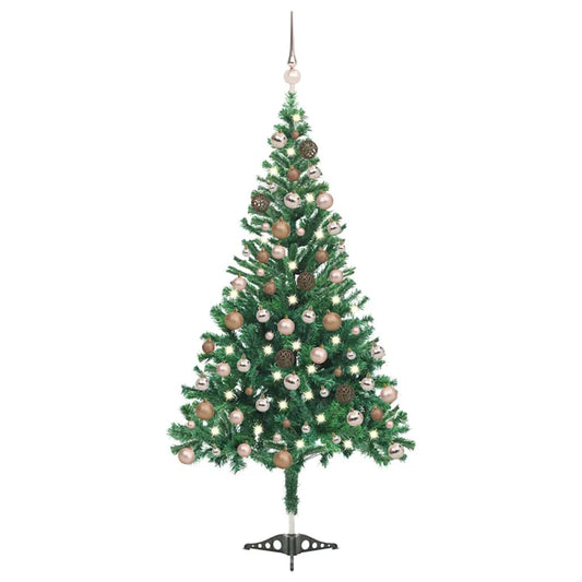 Artificial Pre-lit Christmas Tree with Ball Set 47.2" 230 Branches