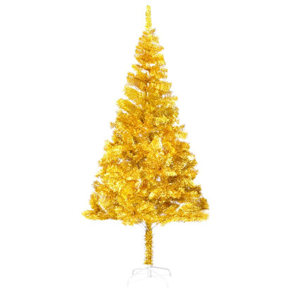 Artificial Pre-lit Christmas Tree with Ball Set Gold 82.7" PET