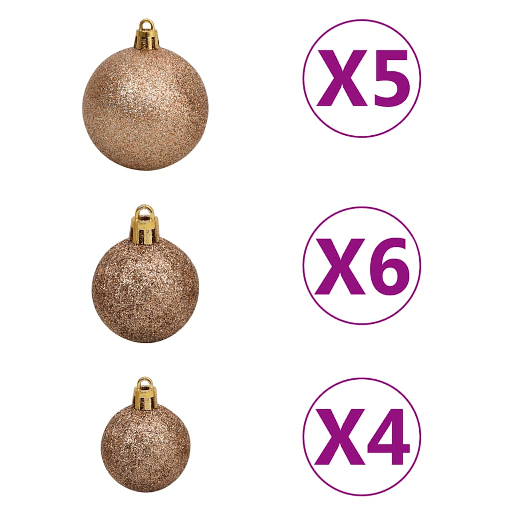 Artificial Pre-lit Christmas Tree with Ball Set White 47.2"