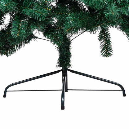 Fake Half Christmas Tree Green PVC, Steel 82.7 in Half Size