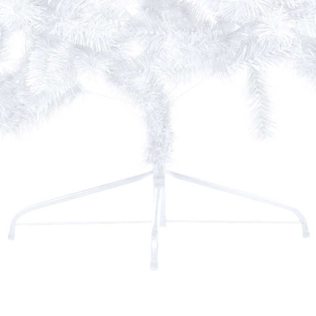 Artificial Half Pre-lit Christmas Tree with Ball Set White 47.2"
