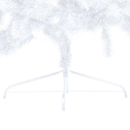 Artificial Half Pre-lit Christmas Tree with Ball Set White 47.2"