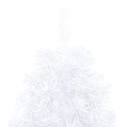 Artificial Half Pre-lit Christmas Tree with Ball Set White 59.1"
