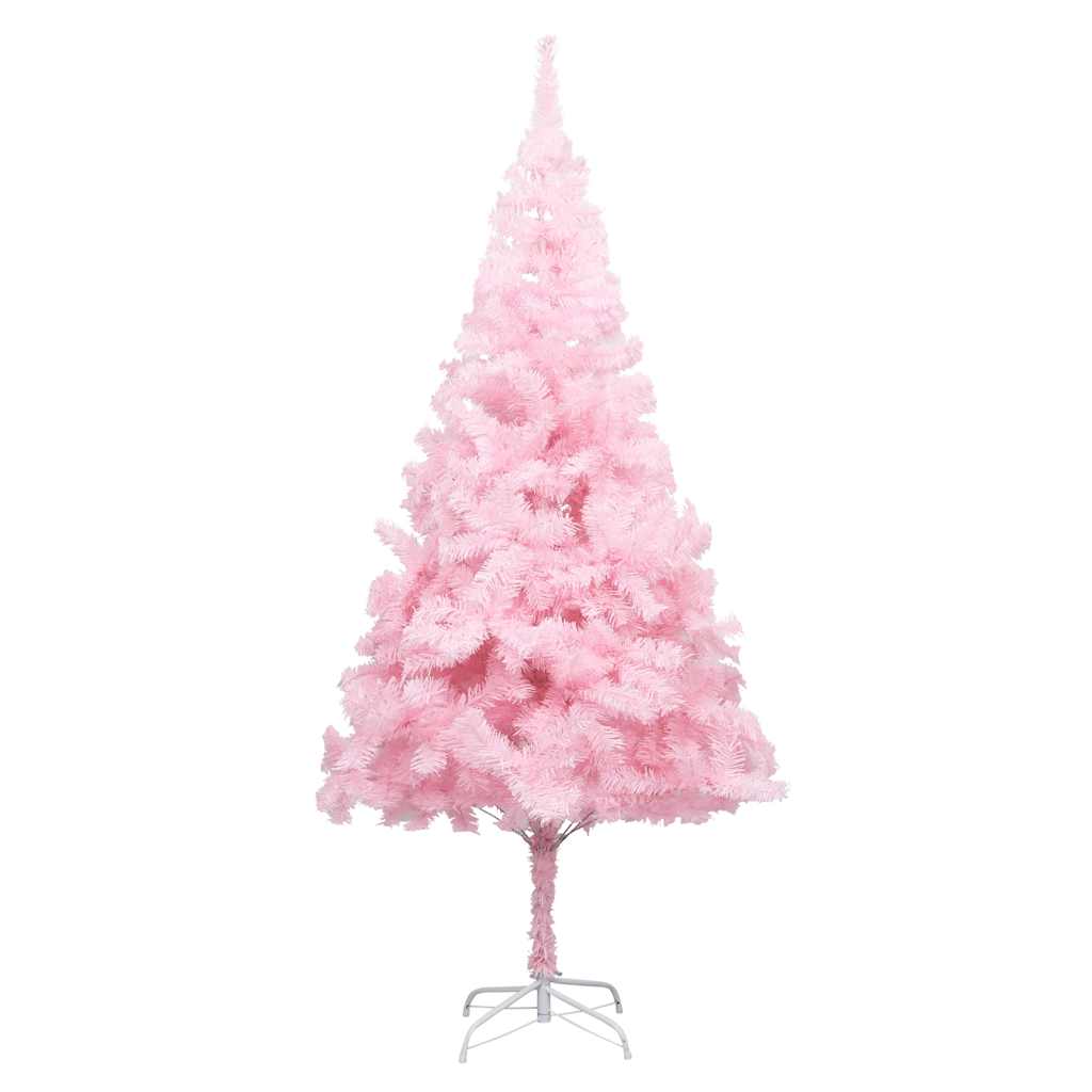 Artificial Christmas Tree Pink PVC Medium Faux Tree Cone-shaped
