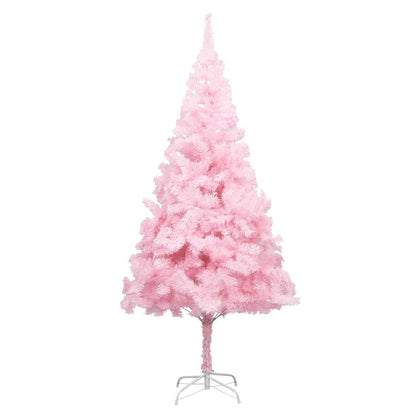 Artificial Christmas Tree Pink PVC Medium Faux Tree Cone-shaped
