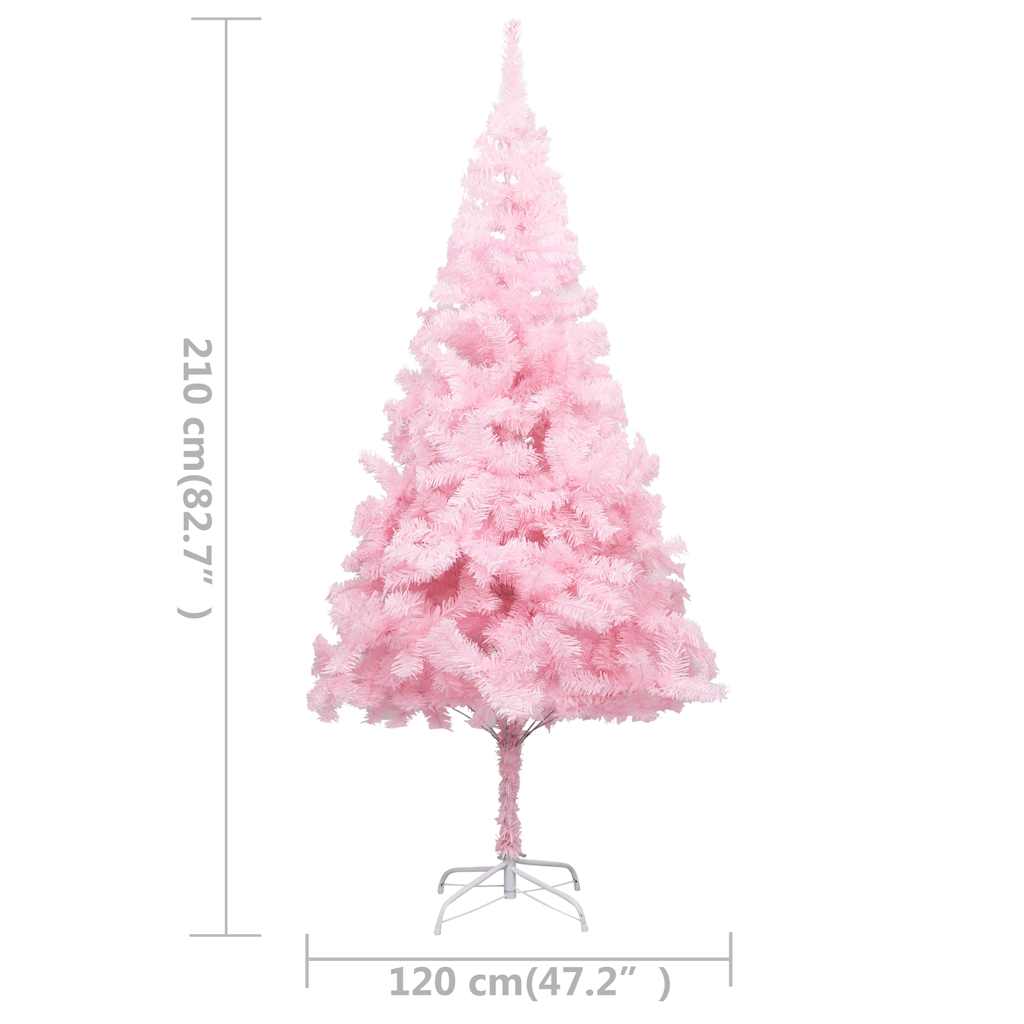 Artificial Christmas Tree Pink PVC Medium Faux Tree Cone-shaped