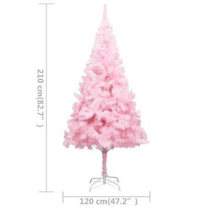 Artificial Christmas Tree Pink PVC Medium Faux Tree Cone-shaped