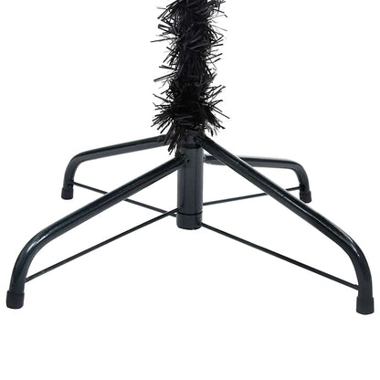 Artificial Pre-lit Christmas Tree with Ball Set Black 82.7" PVC