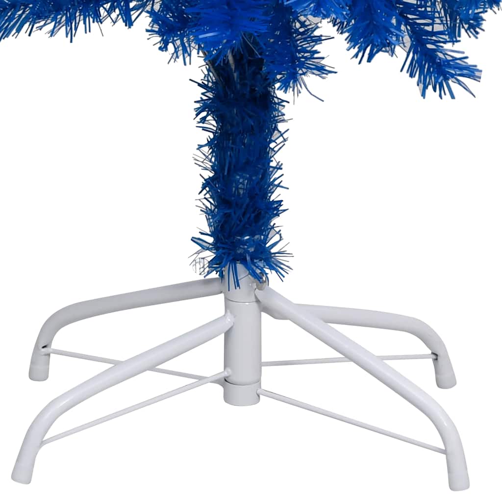 Artificial Pre-lit Christmas Tree with Ball Set Blue 70.9" PVC