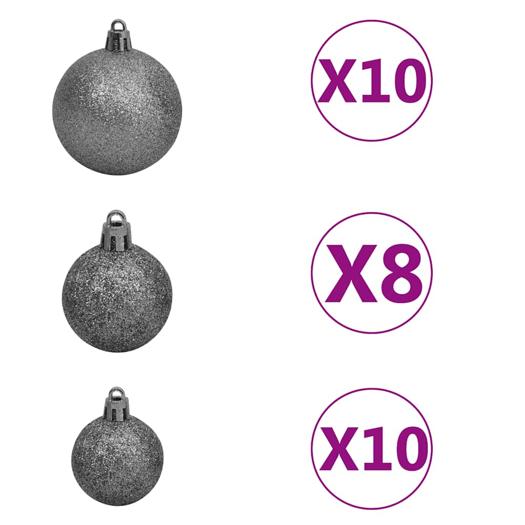 Artificial Pre-lit Christmas Tree with Ball Set Blue 94.5" PVC