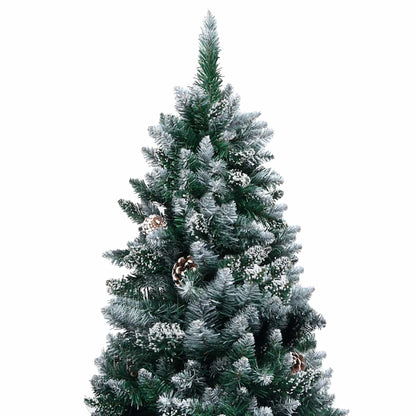 Artificial Christmas Tree with LEDs&Ball Set&Pine Cones 82.7"