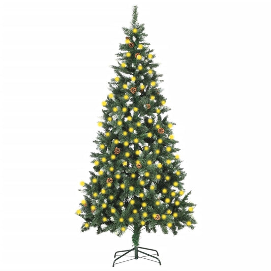 Christmas Tree Green and White PVC Large Ornaments