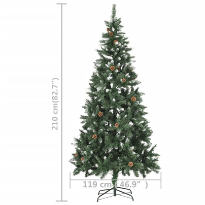 Christmas Tree Green and White PVC Large Ornaments