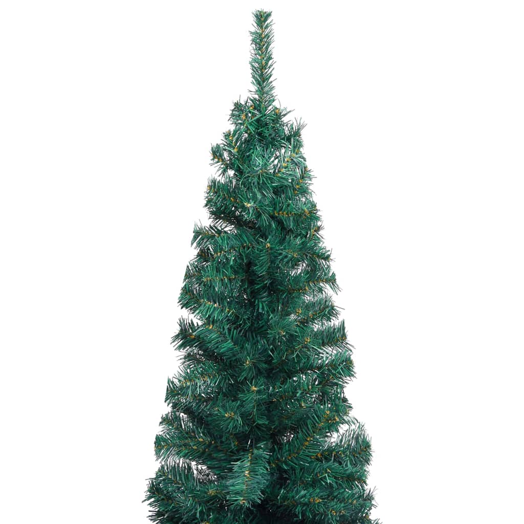 Artificial Christmas Tree Green PVC Slim Cone-shaped