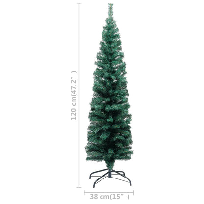 Artificial Christmas Tree Green PVC Slim Cone-shaped