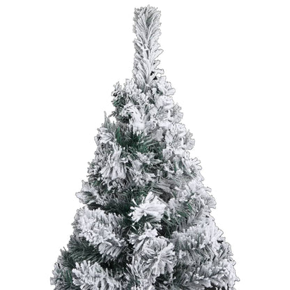 Artificial Christmas Tree Green with white flocked snow PVC, Steel