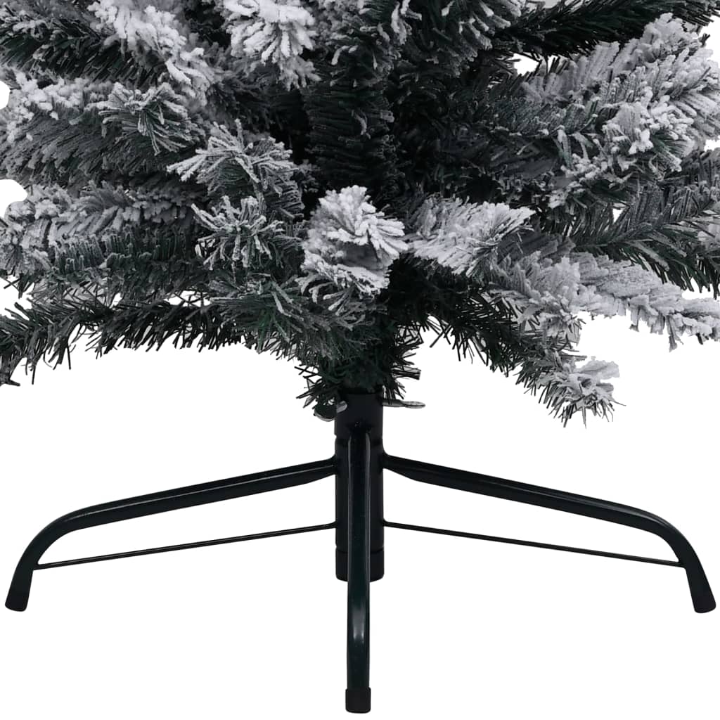 Artificial Christmas Tree Green with white flocked snow PVC, Steel