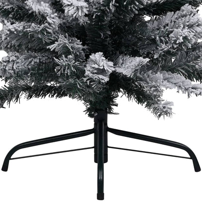 Artificial Christmas Tree Green with white flocked snow PVC, Steel