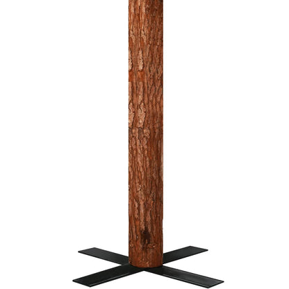 Slim Pre-lit Christmas Tree with Real Wood&Cones Green 59.1"