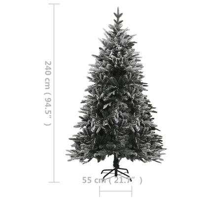 Artificial Christmas Tree Green, White PVC, PE, Steel Large