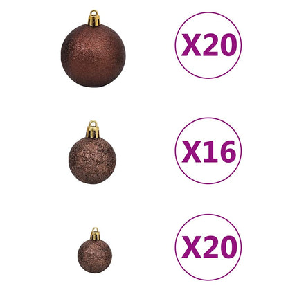 Artificial Pre-lit Christmas Tree with Ball Set LEDs 157.5" White