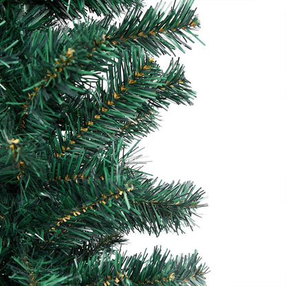 Slim Artificial Pre-lit Christmas Tree with Ball Set Green 94.5"