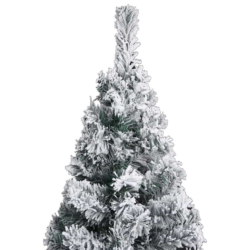 Slim Artificial Pre-lit Christmas Tree with Ball Set Green 59.1"