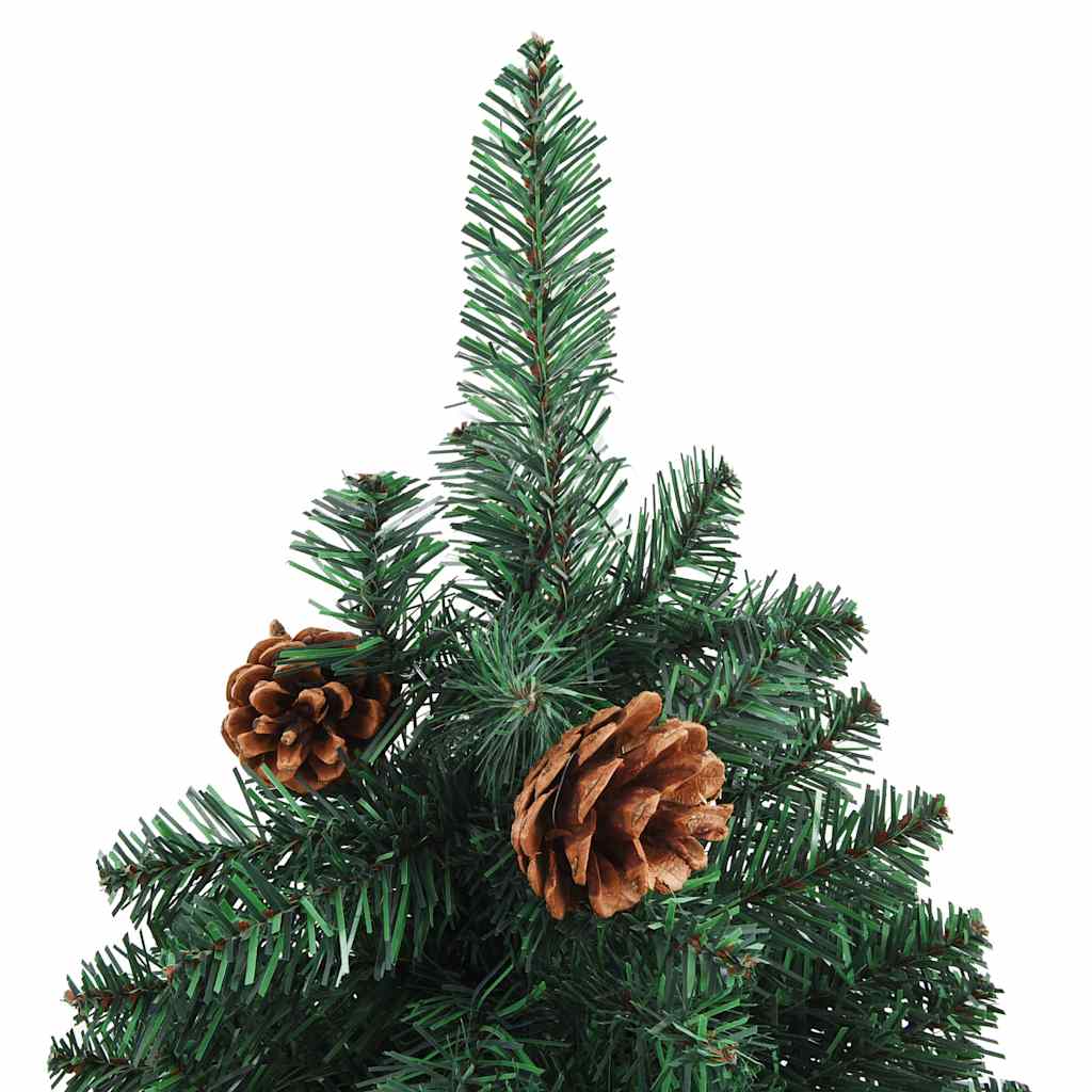 Slim Pre-lit Christmas Tree with Ball Set Green 59.1"