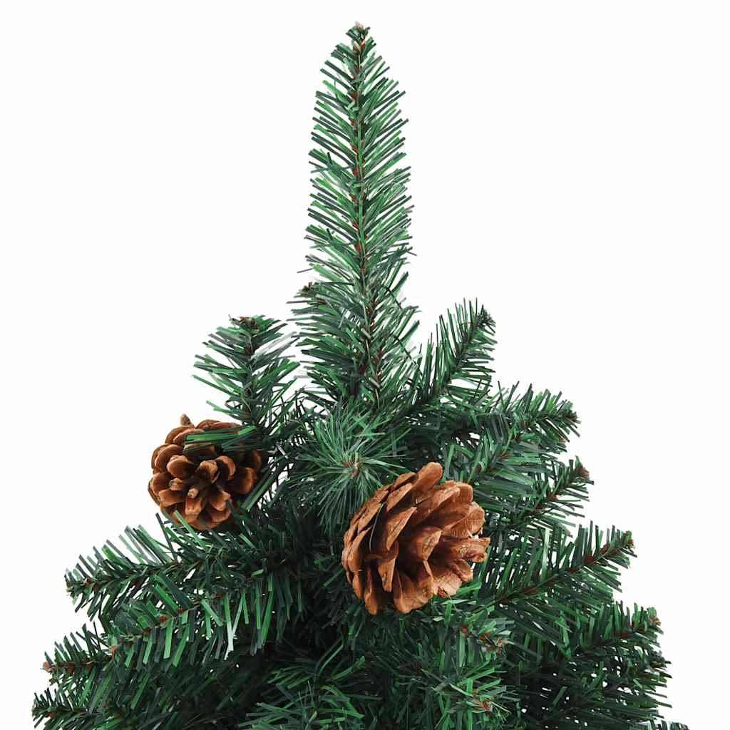 Slim Pre-lit Christmas Tree with Ball Set Green 70.9"