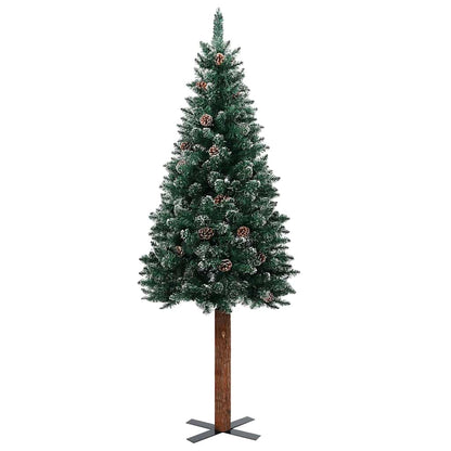 Slim Pre-lit Christmas Tree with Ball Set Green 59.1"