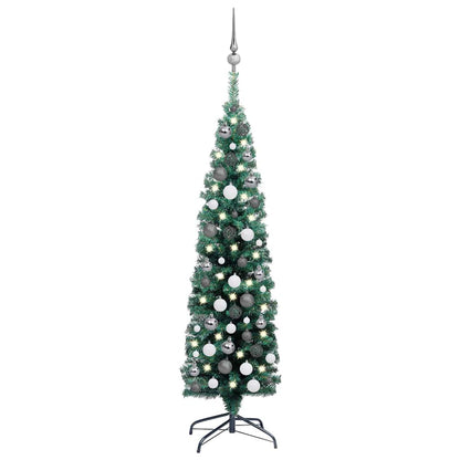 Artificial Christmas Tree Green PVC Slim Collapsible