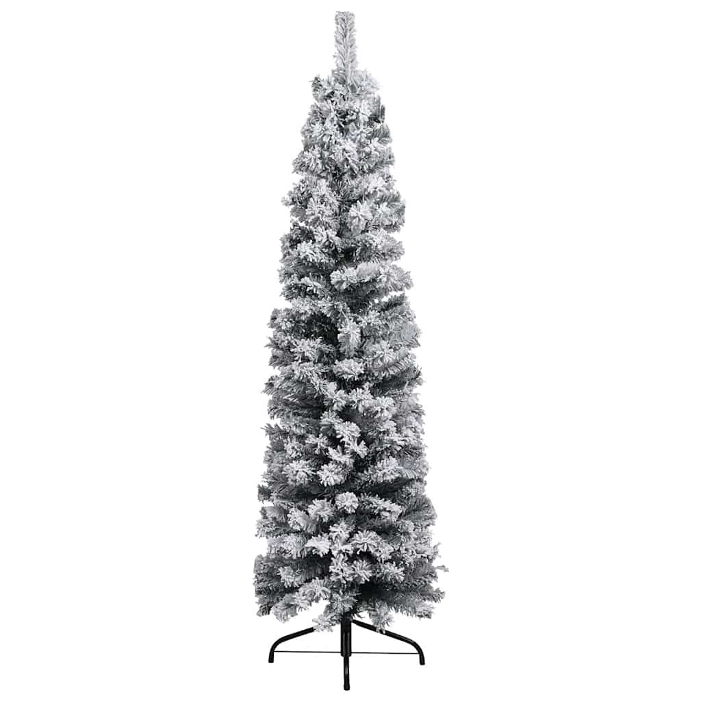 Artificial Christmas Tree Green with white flocked snow PVC, Steel