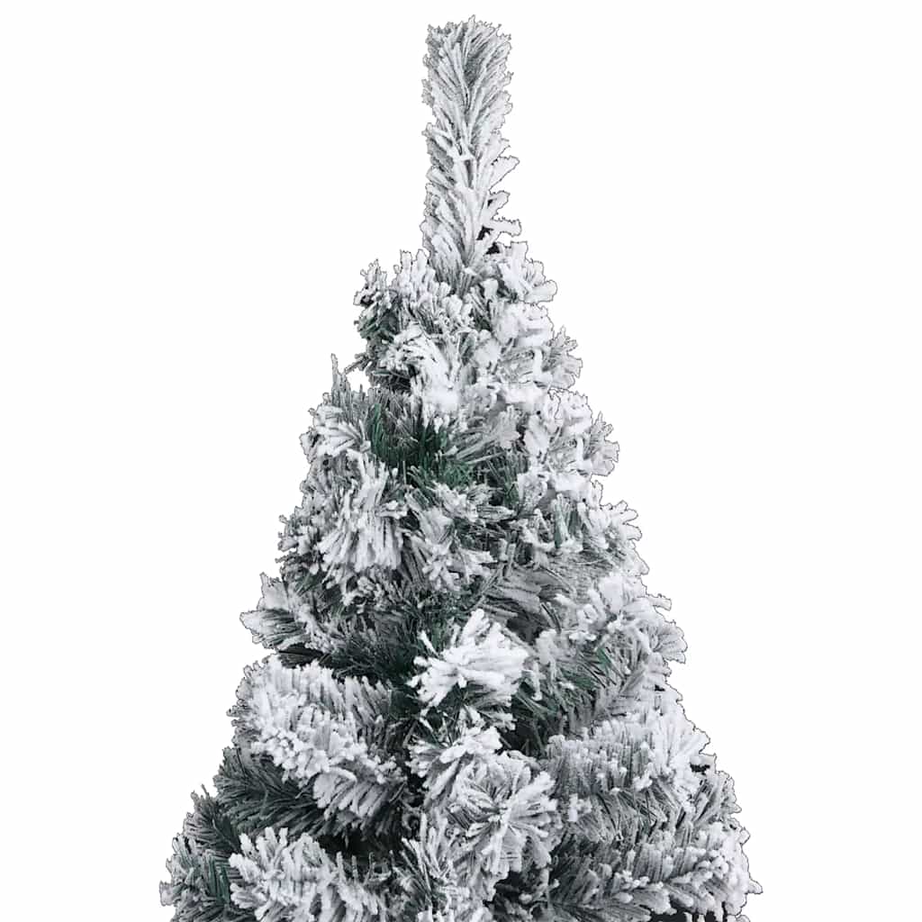 Artificial Christmas Tree Green with white flocked snow PVC, Steel