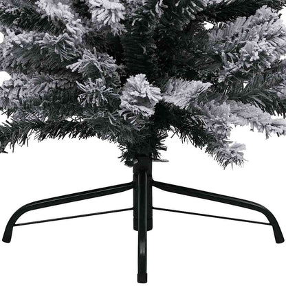 Artificial Christmas Tree Green with white flocked snow PVC, Steel