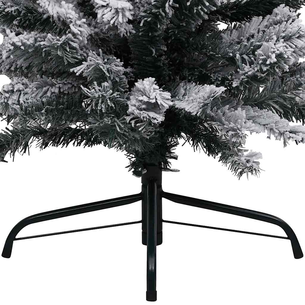 Slim Artificial Pre-lit Christmas Tree with Ball Set Green 59.1"