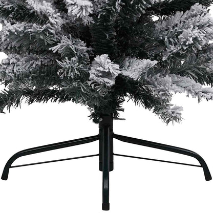Slim Artificial Pre-lit Christmas Tree with Ball Set Green 59.1"