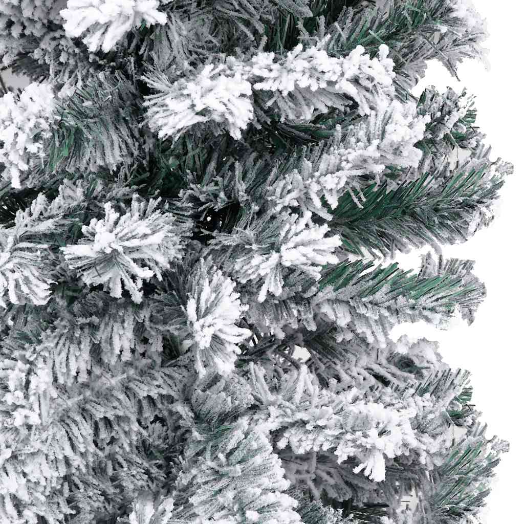 Slim Artificial Pre-lit Christmas Tree with Ball Set Green 82.7"
