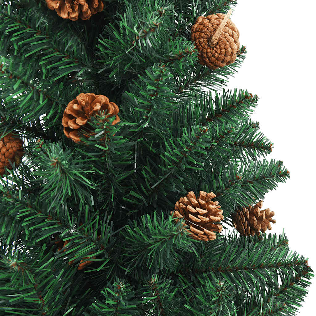 Slim Pre-lit Christmas Tree with Ball Set Green 59.1" PVC