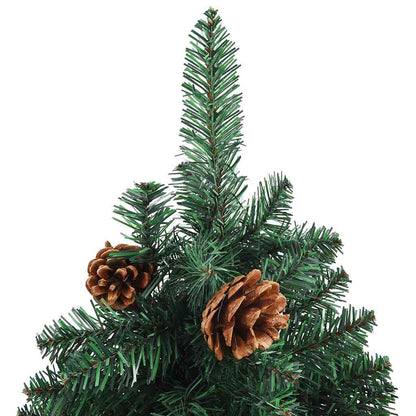Slim Pre-lit Christmas Tree with Ball Set Green 59.1" PVC