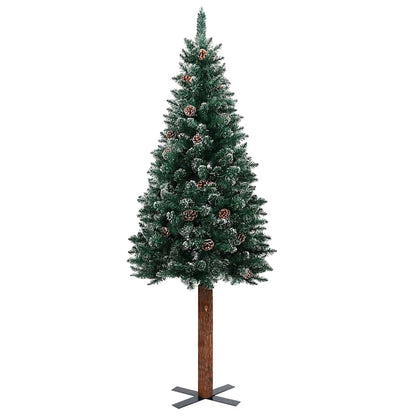 Slim Pre-lit Christmas Tree with Ball Set Green 59.1"