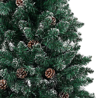 Slim Pre-lit Christmas Tree with Ball Set Green 59.1"