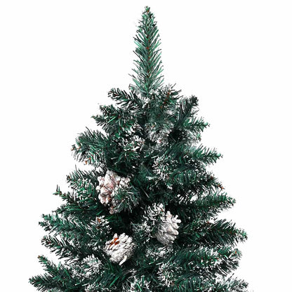 Slim Pre-lit Christmas Tree with Ball Set Green 59.1"