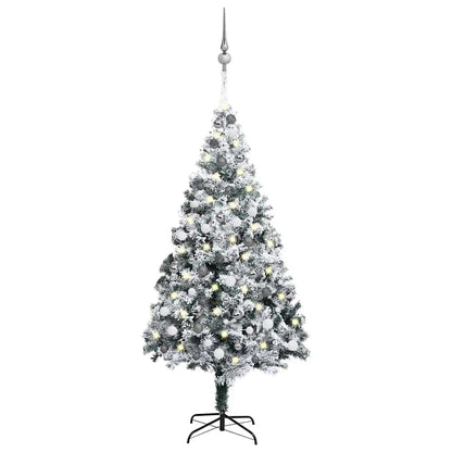 Artificial Pre-lit Christmas Tree with Ball Set Green 82.7" PVC