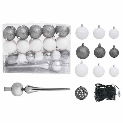 Artificial Pre-lit Christmas Tree with Ball Set Green 82.7" PVC